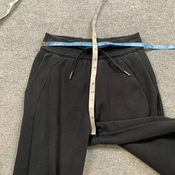Lululemon Jogger Womens 4 Black Scuba High Rise Fleece Lined Drawstring Sweat - Picture 4 of 11